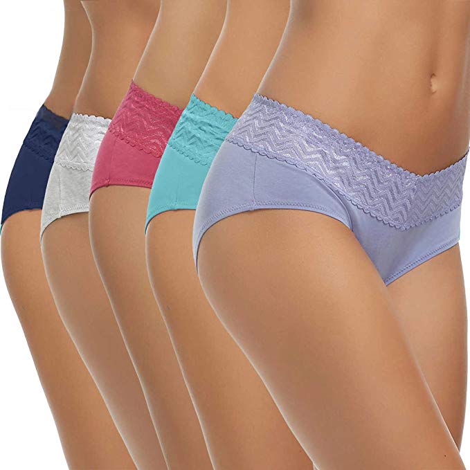 Gloria Vanderbilt Ladies' Hipster With Lace - Medium (5-Pack) - ADDROS.COM